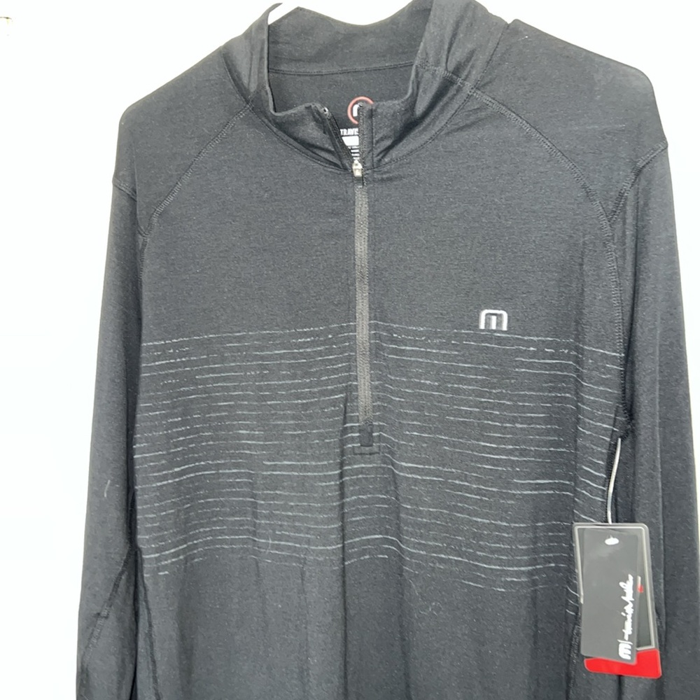 Travis Mathew Black Long Sleeve Quarter-Zip Top - Picture 2 of 4